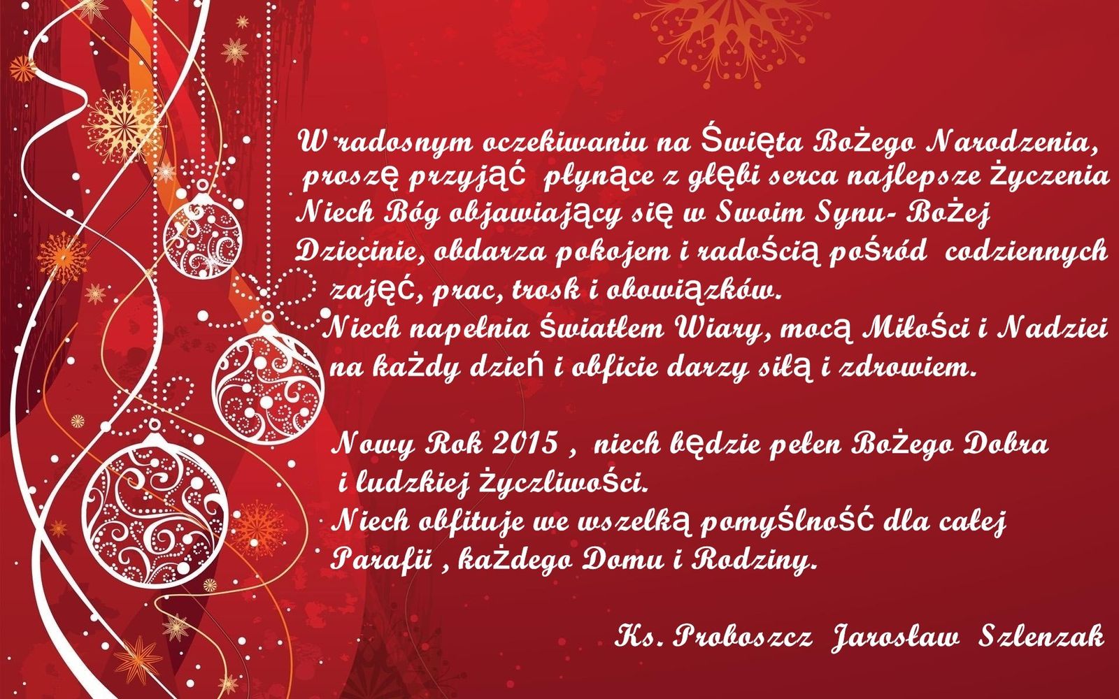 Życzenia Bożonarodzeniowe