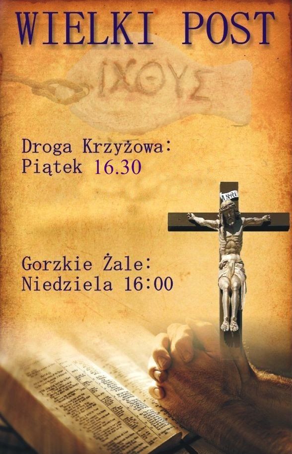 Zapraszamy na Nabożeństwa Pasyjne
